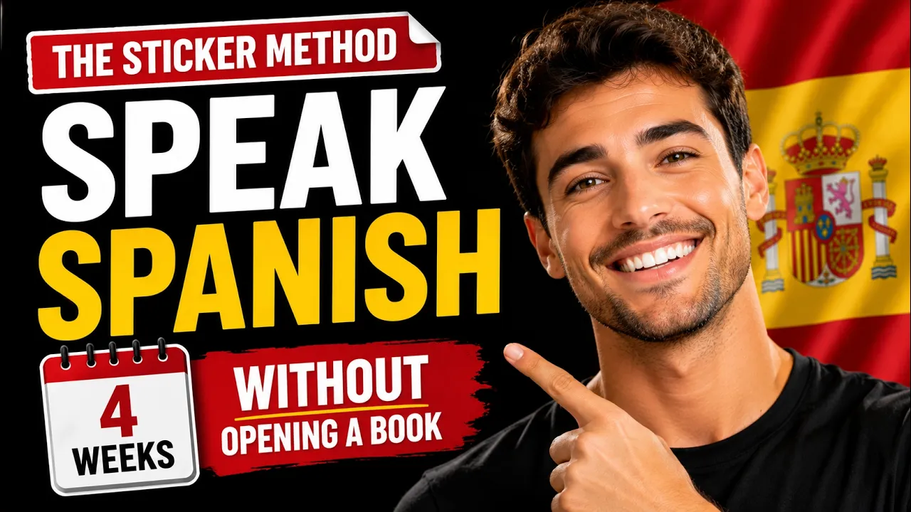 The "Sticker Method": Speak Spanish in 4 Weeks Without Opening a Book