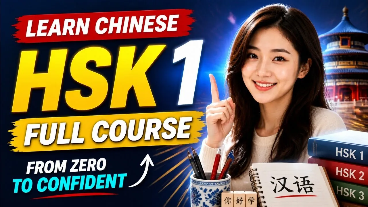 HSK 1 Chinese Course for Beginners: Learn Pinyin, Tones, Characters, and Essential Chinese Vocabulary